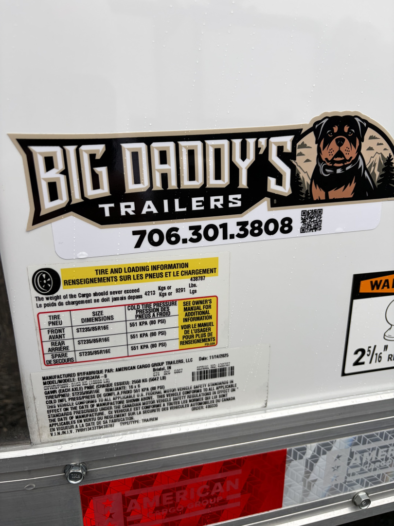 New 2026 Haulmark 34 Bathoom Race Trailer, Air Prep PKG, Awning, Polycor, Insulated, Window, 54" ALX Slide Out Step, A/C + Heat