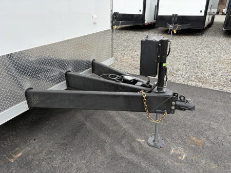 New 2026 Haulmark 34 Bathoom Race Trailer, Air Prep PKG, Awning, Polycor, Insulated, Window, 54" ALX Slide Out Step, A/C + Heat