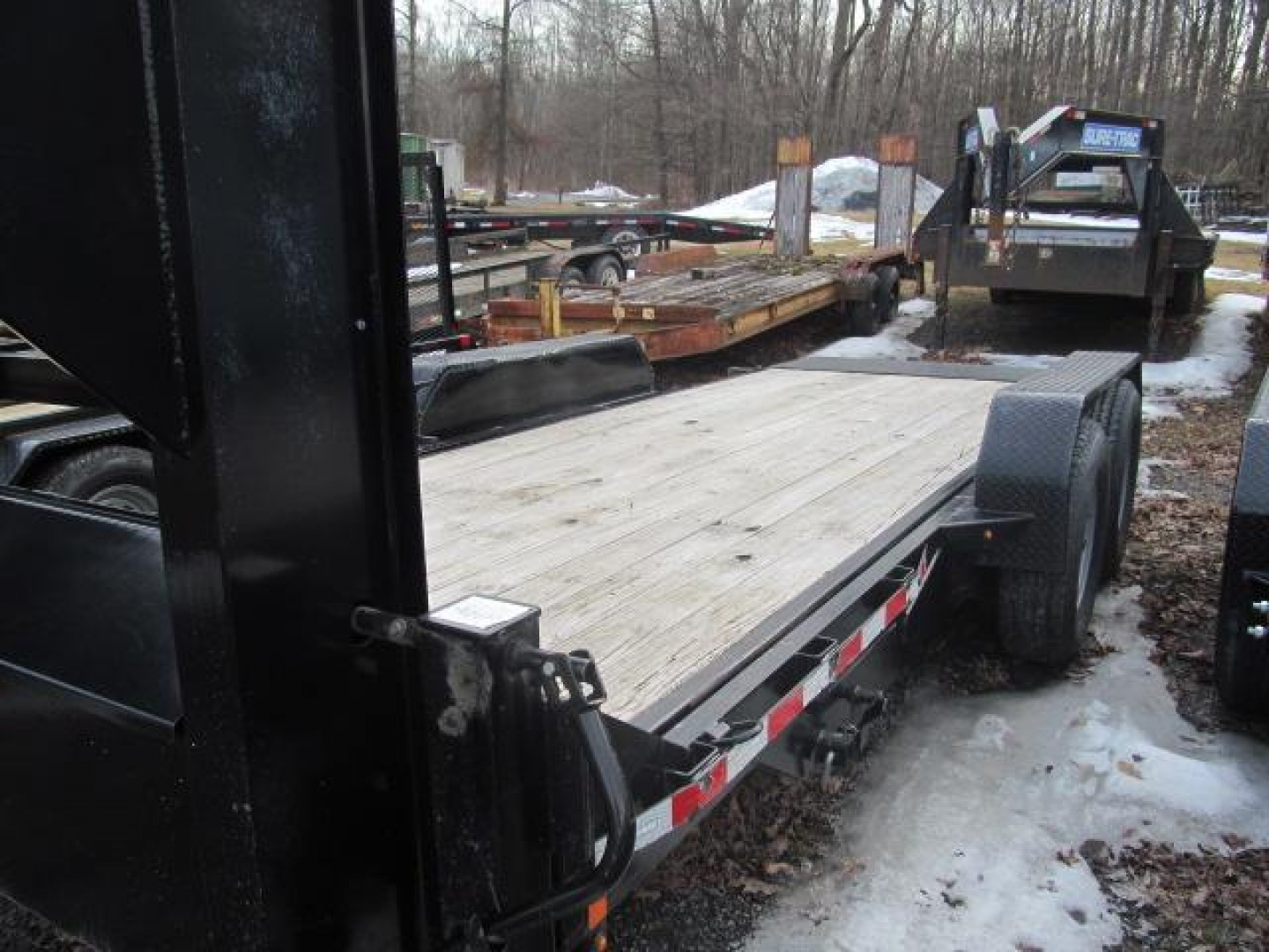 Used 2021 Sure-Trac 7 X 18 14K Gooseneck Tilt Equipment Trailer