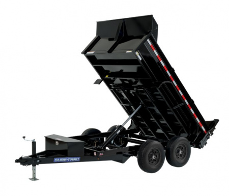 New Sure-Trac 6 x 12 SD Low Profile Dump Trailer  10K Single Ram