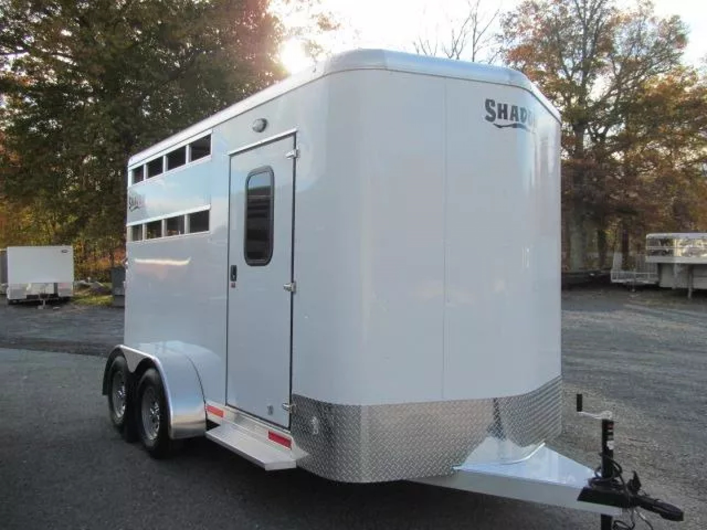 New Shadow  Stablemate 2H Slant BP Stock Combo Horse Trailer