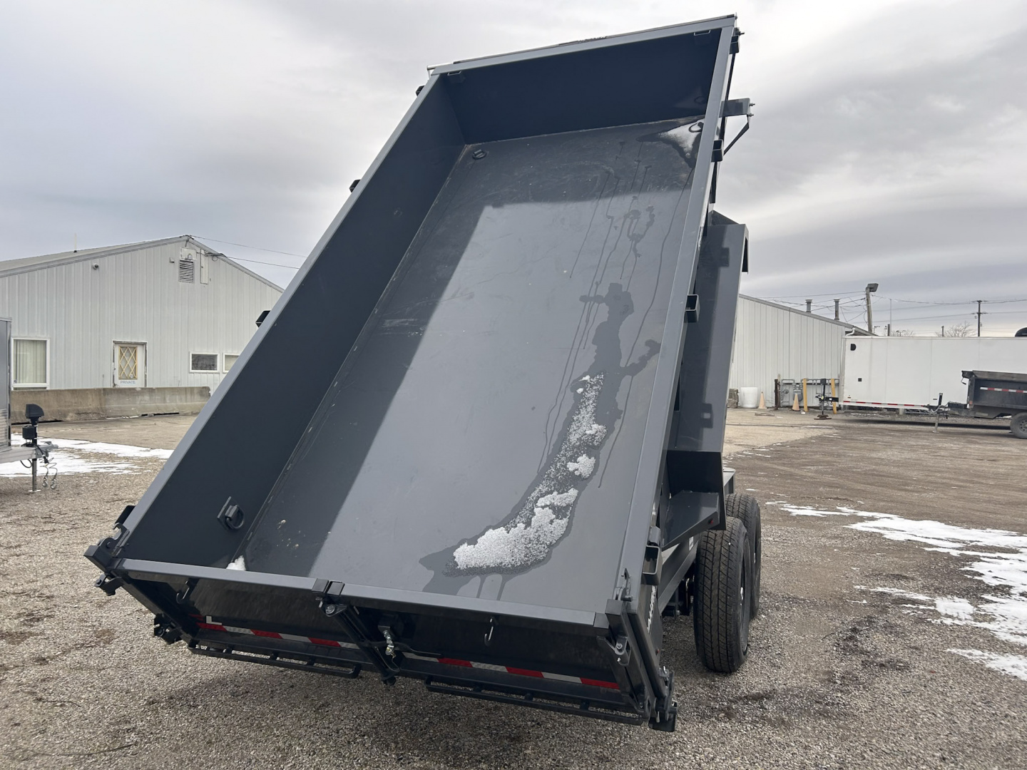 New 2026 Lamar Trailers 7 X 14 FT LOW PRO DUMP TRAILER W/ TARP KIT RAMPS 14K GVWR