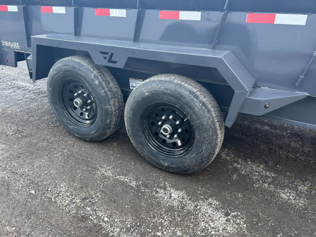 New 2026 Lamar Trailers 7 X 16 FT LOW PRO DUMP TRAILER W/ TARP KIT RAMPS 14K GVWR