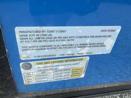 New 2026 Coast 2 Coast 7X12 TA CONCESSION Vending / Concession Trailer