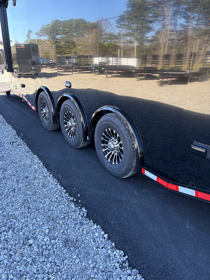 New 2026 Haulmark EDGE 34 Race Trailer With Turbo Package, Awning, Polycor, Insulated, Black Trim Package