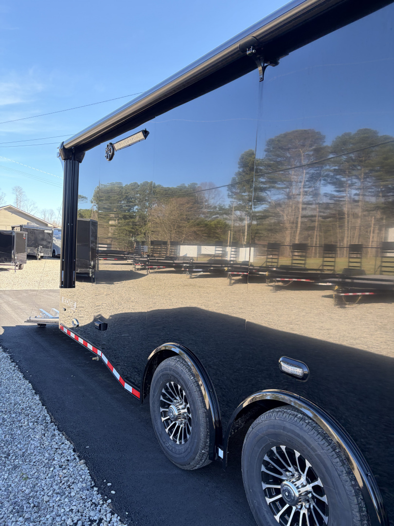 New 2026 Haulmark EDGE 34 Race Trailer With Turbo Package, Awning, Polycor, Insulated, Black Trim Package