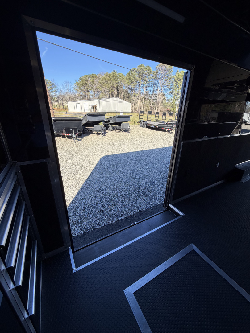 New 2026 Haulmark EDGE 34 Race Trailer With Turbo Package, Awning, Polycor, Insulated, Black Trim Package