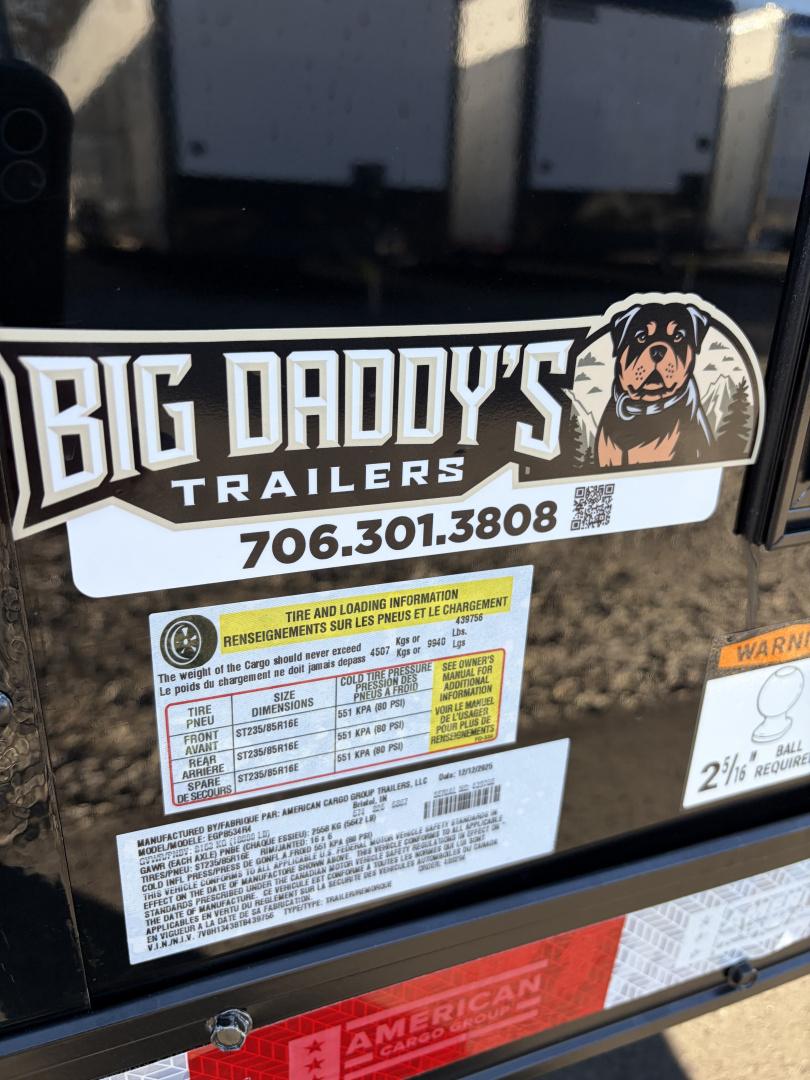 New 2026 Haulmark EDGE 34 Race Trailer With Turbo Package, Awning, Polycor, Insulated, Black Trim Package