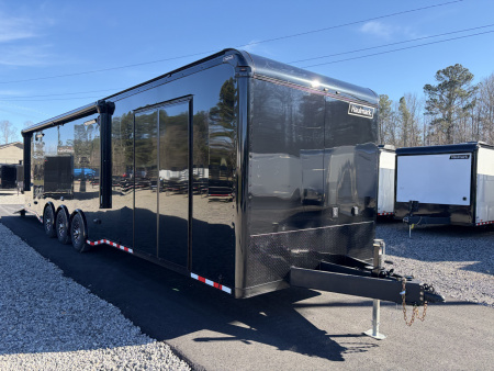 New 2026 Haulmark EDGE 34 Race Trailer With Turbo Package, Awning, Polycor, Insulated, Black Trim Package