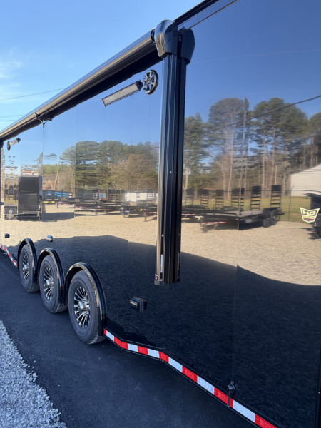 New 2026 Haulmark EDGE 34 Race Trailer With Turbo Package, Awning, Polycor, Insulated, Black Trim Package