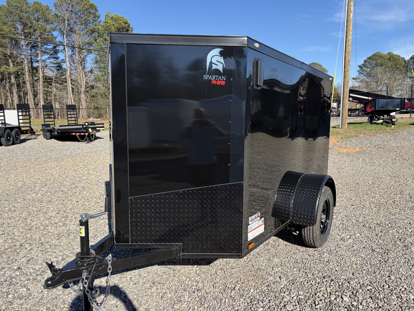 New 2026 Spartan 5X8 Enclosed Trailer, Side Door, Barlock, Polycor, Stabledeck