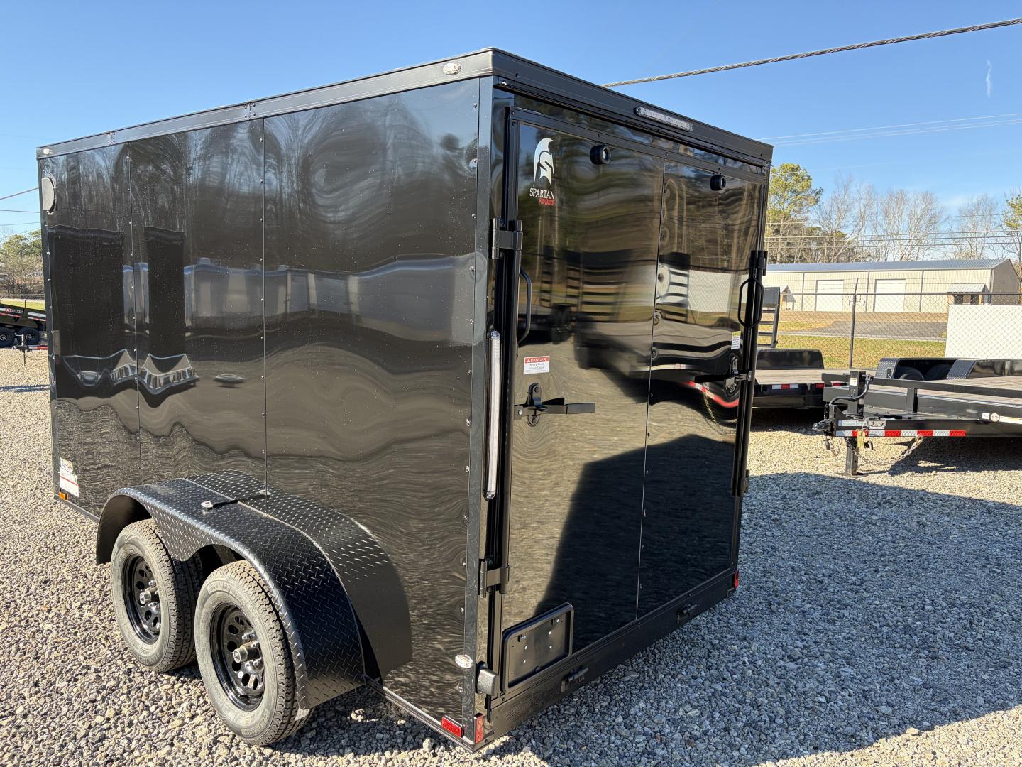 New 2026 Spartan Cargo 6X12 Enclosed Trailer, Blackout PolyCor, 7K GVWR, Tandem Axle, 6'6" Interior, StableDeck, Full Thermoply Ceiling Liner