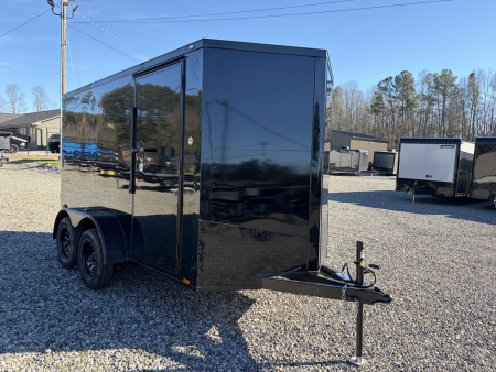New 2026 Spartan Cargo 6X12 Enclosed Trailer, Blackout PolyCor, 7K GVWR, Tandem Axle, 6'6  Interior, StableDeck, Full Thermoply Ceiling Liner
