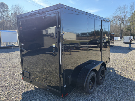 New 2026 Spartan Cargo 6X12 Enclosed Trailer, Blackout PolyCor, 7K GVWR, Tandem Axle, 6'6" Interior, StableDeck, Full Thermoply Ceiling Liner