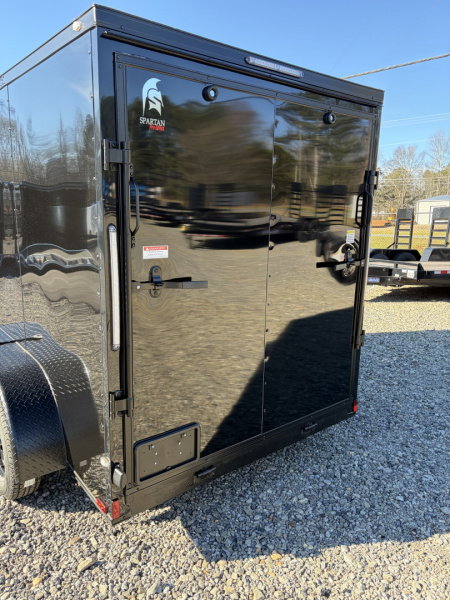 New 2026 Spartan Cargo 6X12 Enclosed Trailer, Blackout PolyCor, 7K GVWR, Tandem Axle, 6'6" Interior, StableDeck, Full Thermoply Ceiling Liner