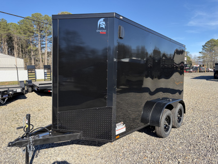New 2026 Spartan Cargo 6X12 Enclosed Trailer, Blackout PolyCor, 7K GVWR, Tandem Axle, 6'6" Interior, StableDeck, Full Thermoply Ceiling Liner