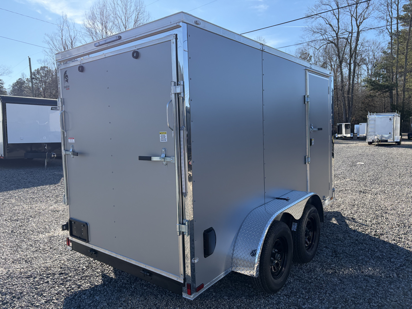 New 2026 Spartan Cargo 6X12 Enclosed Trailer, Blackout PolyCor, 7K GVWR, Tandem Axle, 6'6" Interior, StableDeck, Full Thermoply Ceiling Liner