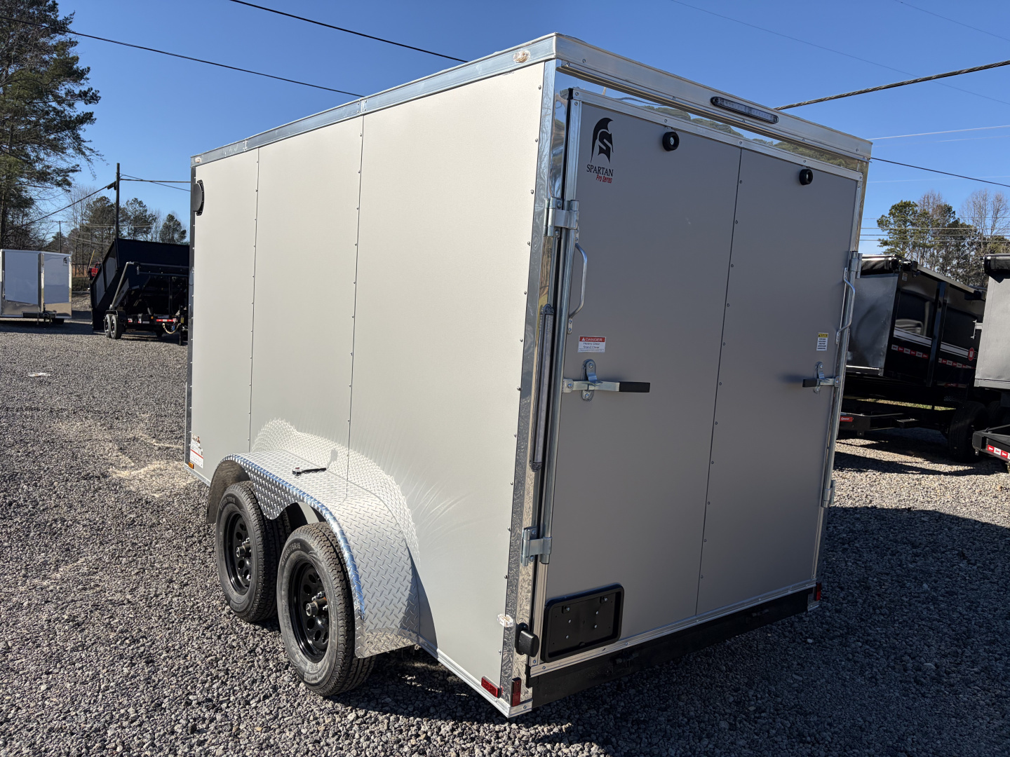 New 2026 Spartan Cargo 6X12 Enclosed Trailer, Blackout PolyCor, 7K GVWR, Tandem Axle, 6'6" Interior, StableDeck, Full Thermoply Ceiling Liner