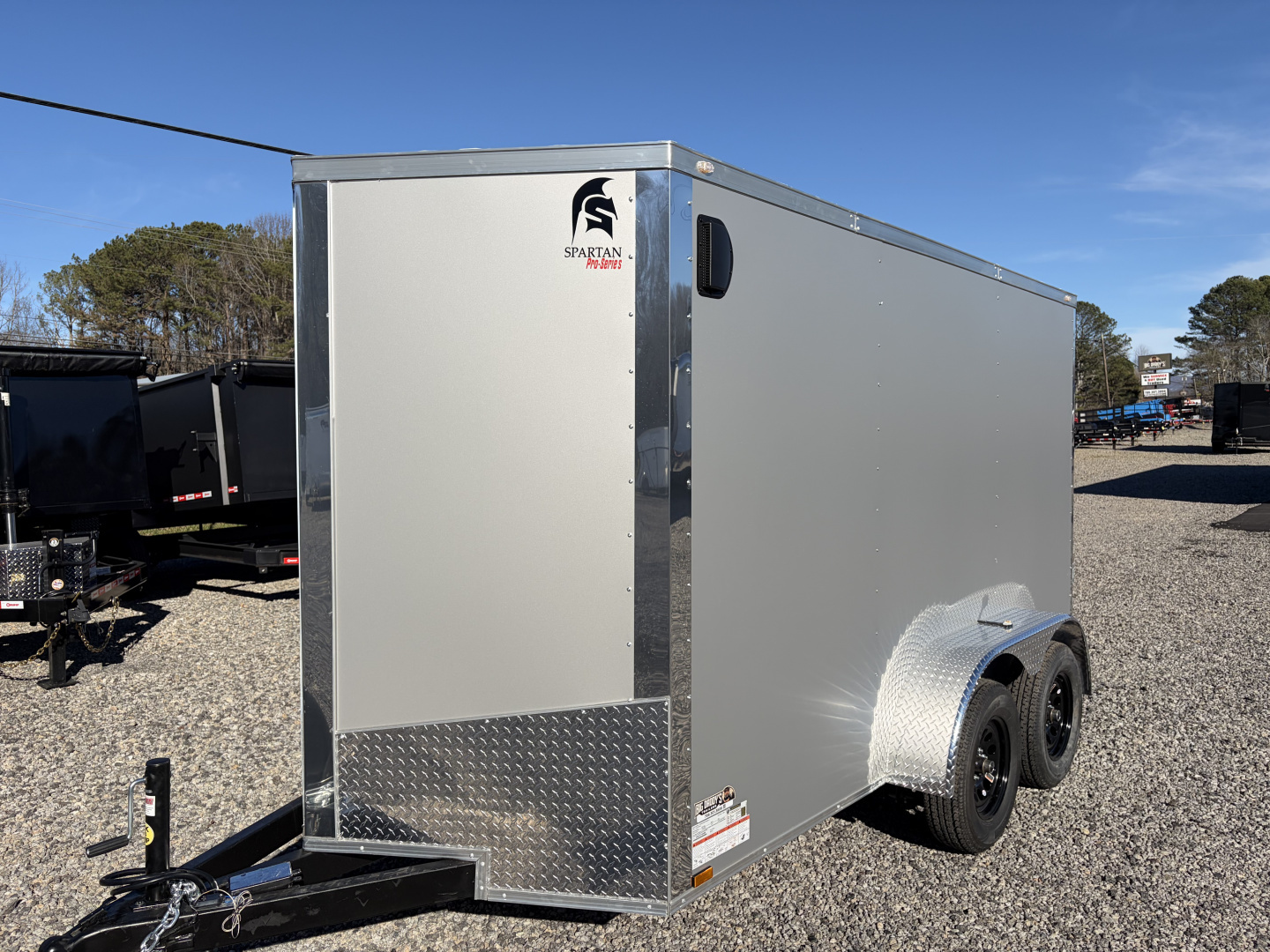 New 2026 Spartan Cargo 6X12 Enclosed Trailer, Blackout PolyCor, 7K GVWR, Tandem Axle, 6'6" Interior, StableDeck, Full Thermoply Ceiling Liner