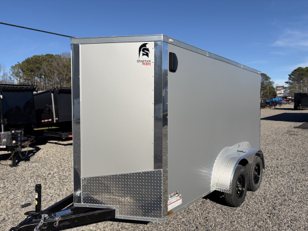 New 2026 Spartan Cargo 6X12 Enclosed Trailer, Blackout PolyCor, 7K GVWR, Tandem Axle, 6'6" Interior, StableDeck, Full Thermoply Ceiling Liner