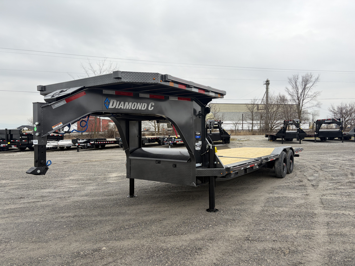 New 2026 Diamond C Trailers HXD210L24X102-GN (24' x 102") 23K Partial Tilt Equipment Trailer