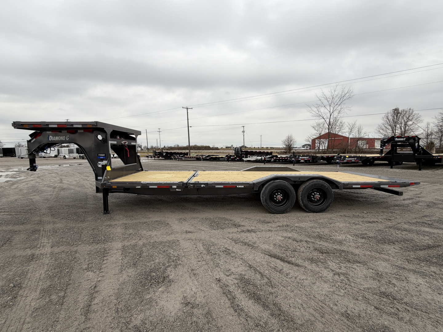 New 2026 Diamond C Trailers HXD210L24X102-GN (24' x 102") 23K Partial Tilt Equipment Trailer