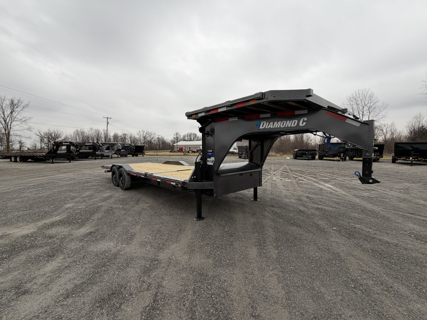 New 2026 Diamond C Trailers HXD210L24X102-GN (24' x 102") 23K Partial Tilt Equipment Trailer
