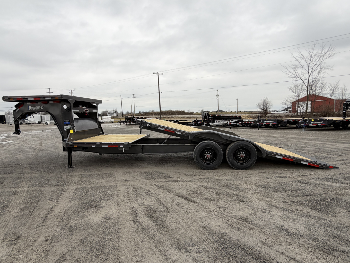 New 2026 Diamond C Trailers HXD210L24X102-GN (24' x 102") 23K Partial Tilt Equipment Trailer