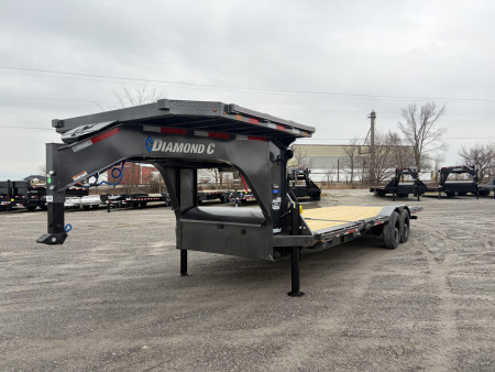 New 2026 Diamond C Trailers HXD210L24X102-GN (24' x 102 ) 23K Partial Tilt Equipment Trailer