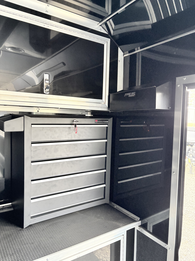 Used 2025 Haulmark EDGE 32 Race Trailer, Sportsman Plus Package, Dual A/C, Pit Accessories, Gen Slides, Polycor, Insulated, 18K GVWR