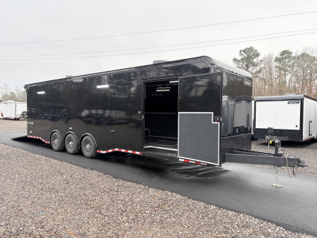 Used 2025 Haulmark EDGE 32 Race Trailer, Sportsman Plus Package, Dual A/C, Pit Accessories, Gen Slides, Polycor, Insulated, 18K GVWR