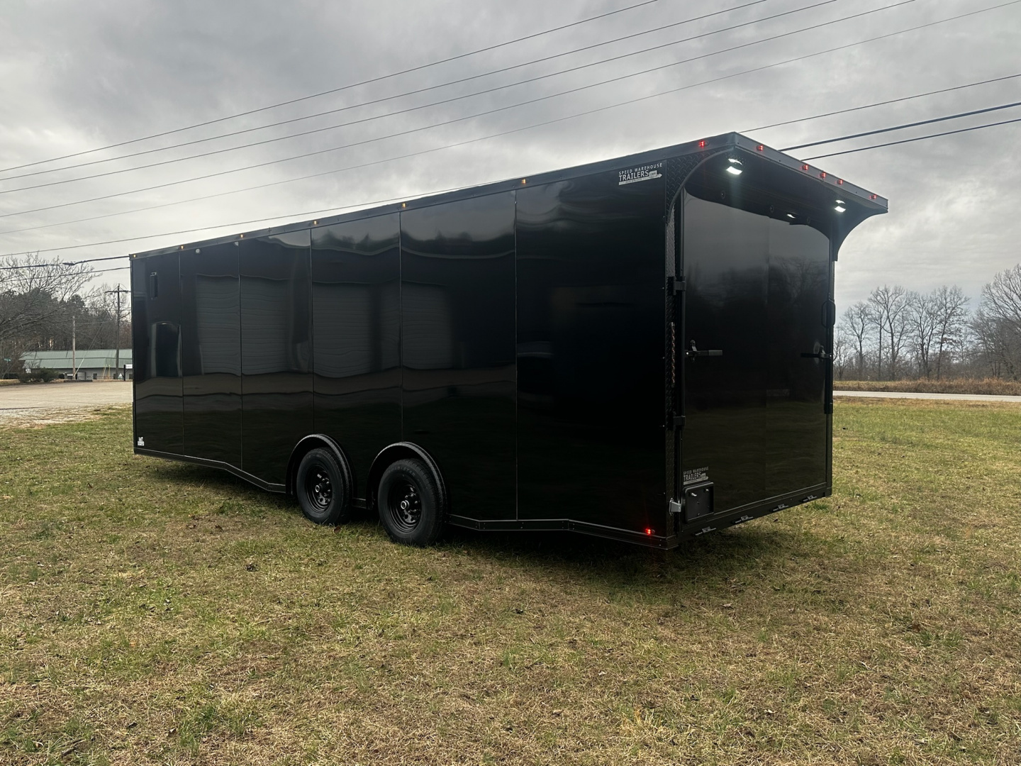 New 2026 Luxe 8.5x24 Car Hauler-5200LB Torsion Axle-Black Poly-Blackout-Enclosed Car Hauler