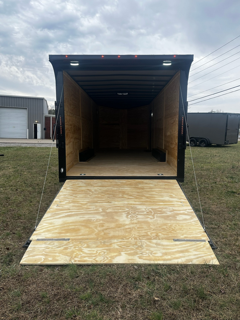 New 2026 Luxe 8.5x24 Car Hauler-5200LB Torsion Axle-Black Poly-Blackout-Enclosed Car Hauler