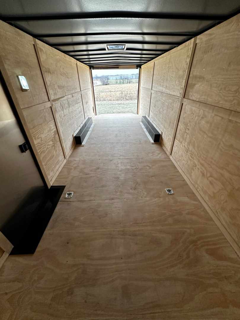 New 2026 Luxe 8.5x24 Car Hauler-5200LB Torsion Axle-Black Poly-Blackout-Enclosed Car Hauler