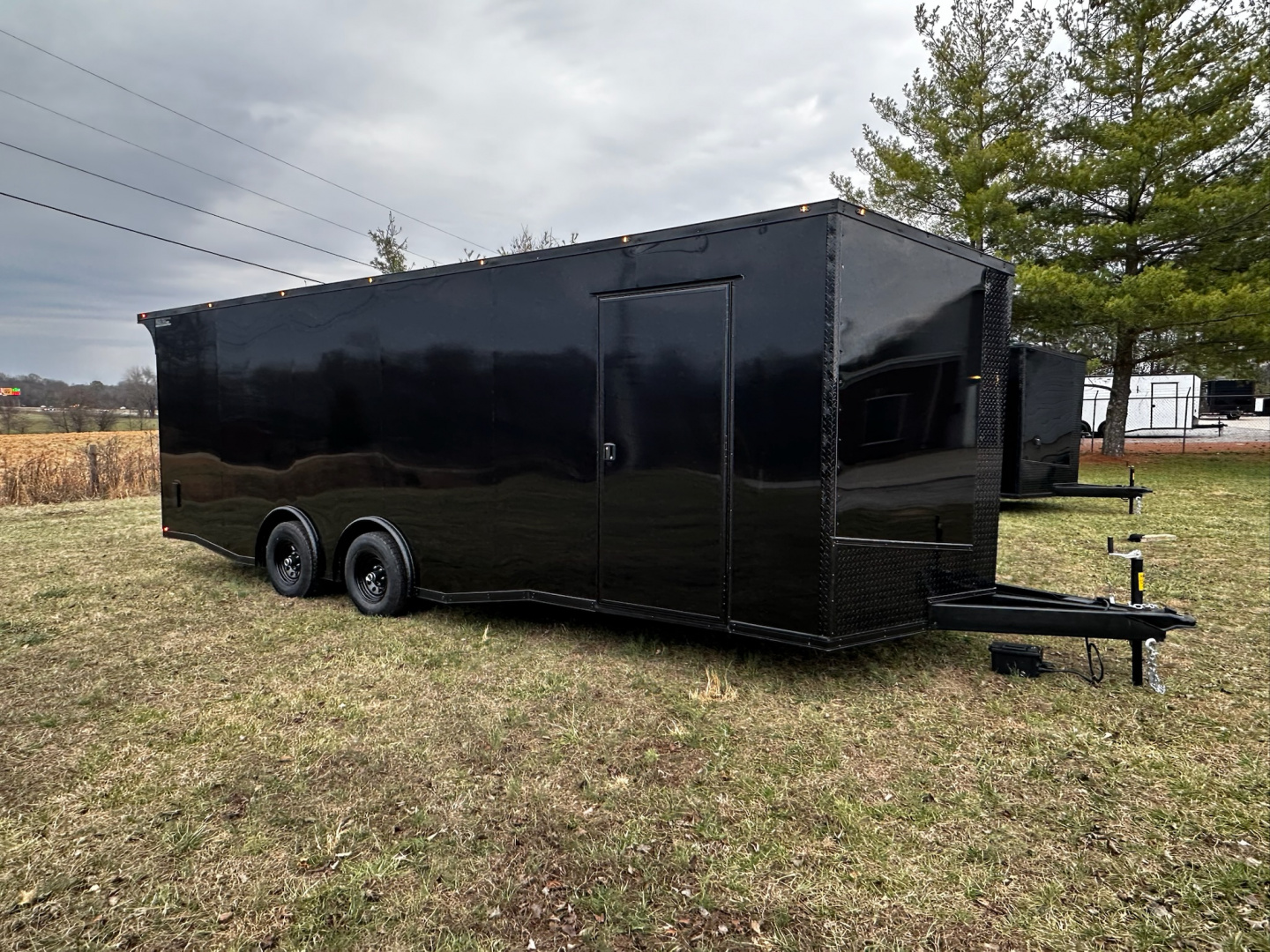New 2026 Luxe 8.5x24 Car Hauler-5200LB Torsion Axle-Black Poly-Blackout-Enclosed Car Hauler