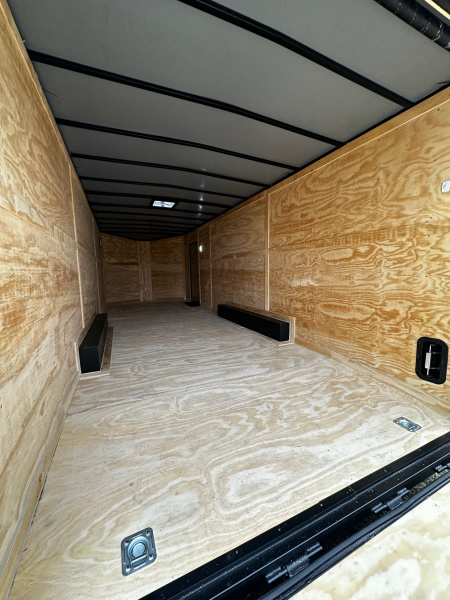 New 2026 Luxe 8.5x24 Car Hauler-5200LB Torsion Axle-Black Poly-Blackout-Enclosed Car Hauler