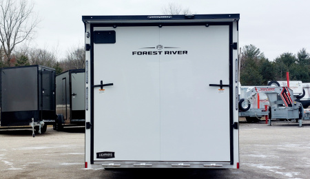 New 8 X 22 SNOWMOBILE/CAR HAULER ENCLOSED ALL ALUMINUM W/ FRONT DROP DOWN RAMP 2026 LIGHTNING