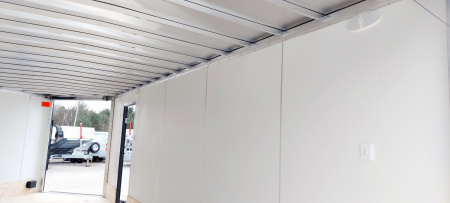 New 8 X 22 SNOWMOBILE/CAR HAULER ENCLOSED ALL ALUMINUM W/ FRONT DROP DOWN RAMP 2026 LIGHTNING