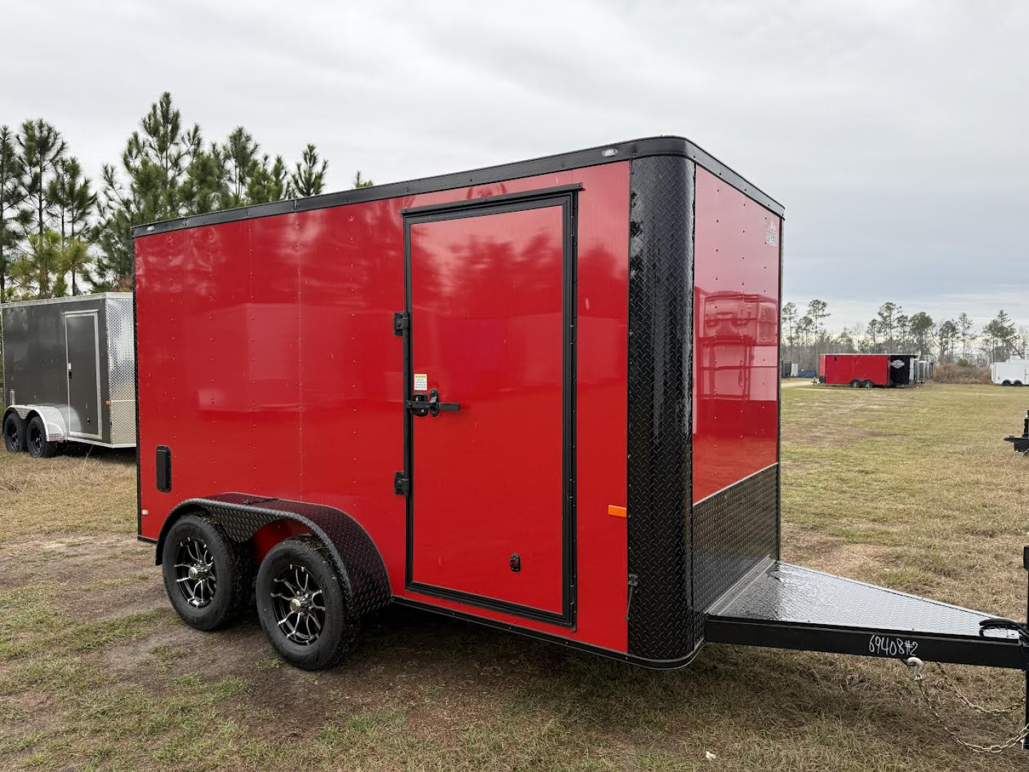 New 6x12 Red Enclosed Cargo Trailer | Rock Solid Cargo