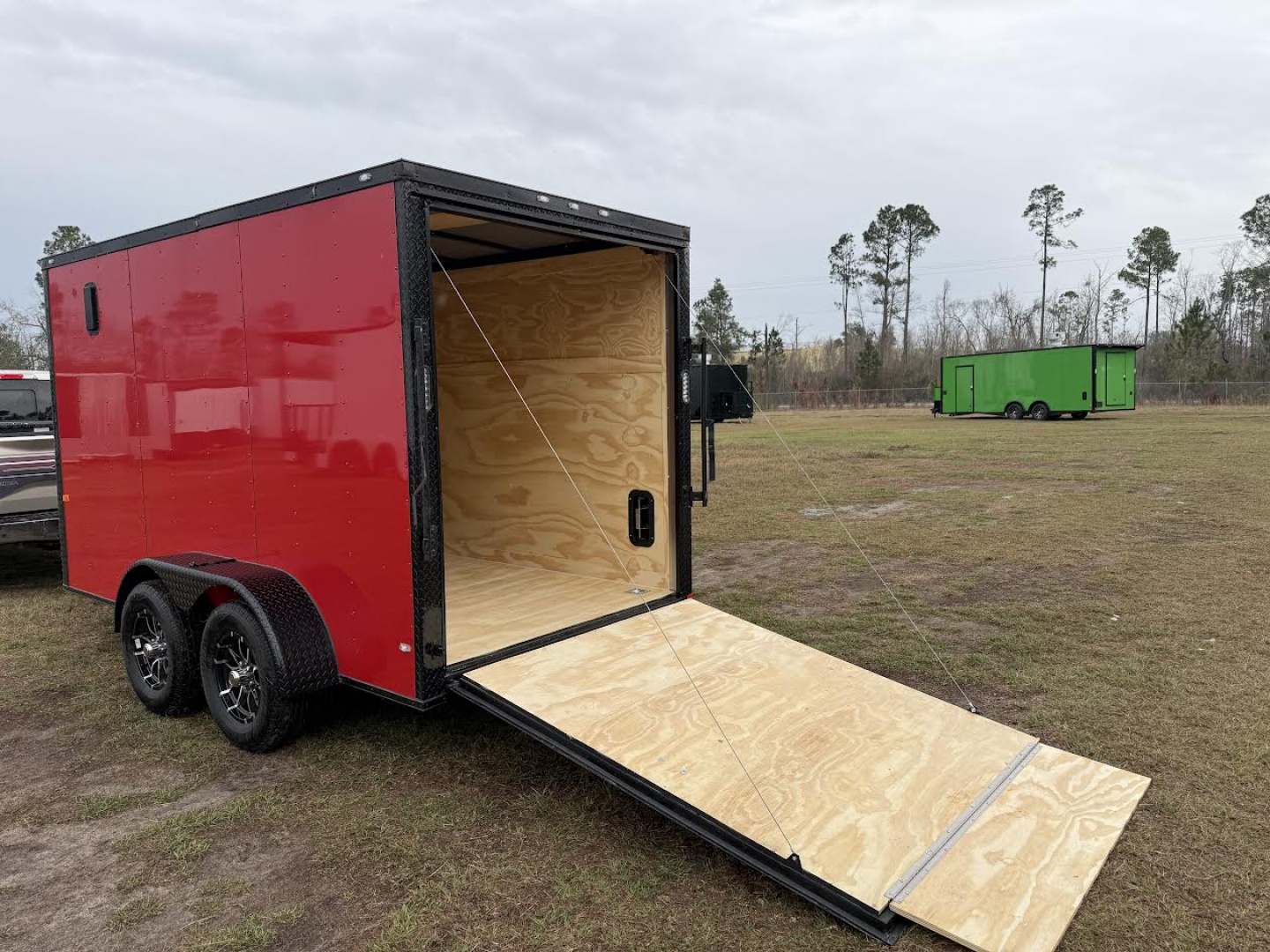 New 6x12 Red Enclosed Cargo Trailer | Rock Solid Cargo