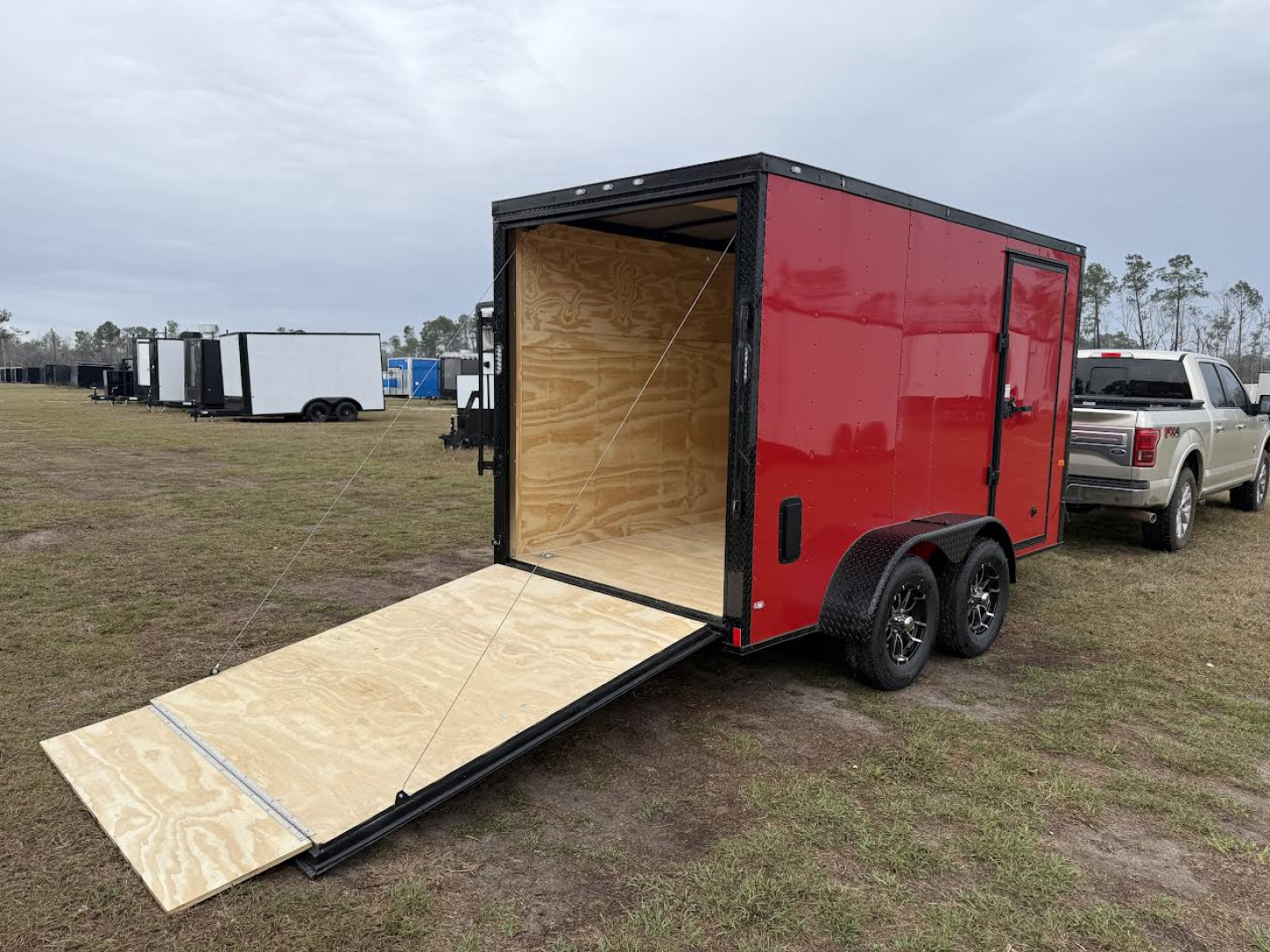 New 6x12 Red Enclosed Cargo Trailer | Rock Solid Cargo
