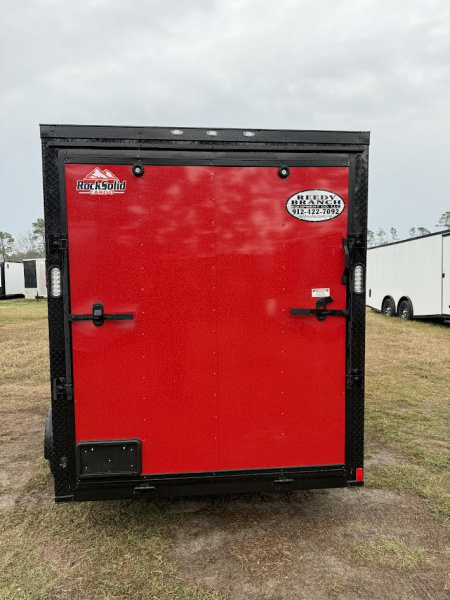 New 6x12 Red Enclosed Cargo Trailer | Rock Solid Cargo