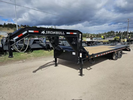 New 2026 Iron Bull 25' 14k Gooseneck Deckover Equipment Trailer