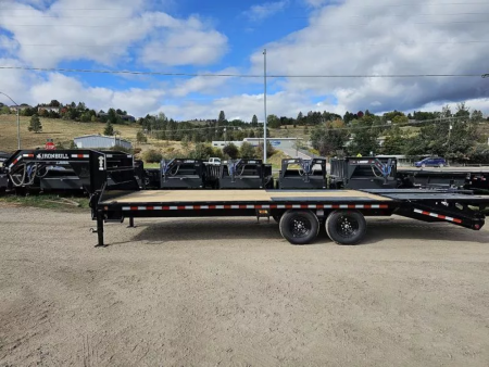 New 2026 Iron Bull 25' 14k Gooseneck Deckover Equipment Trailer