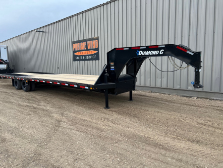 New 2026 Diamond C Trailers 35' FMAX212HDT Gooseneck Hydraulic Tail Flatbed Trailer