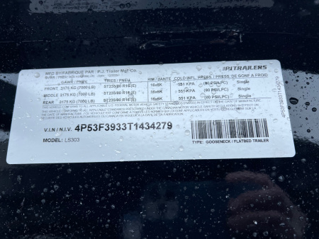 New 2026 PJ Trailers 30' Gooseneck LS Triple Axle Flatbed Trailer