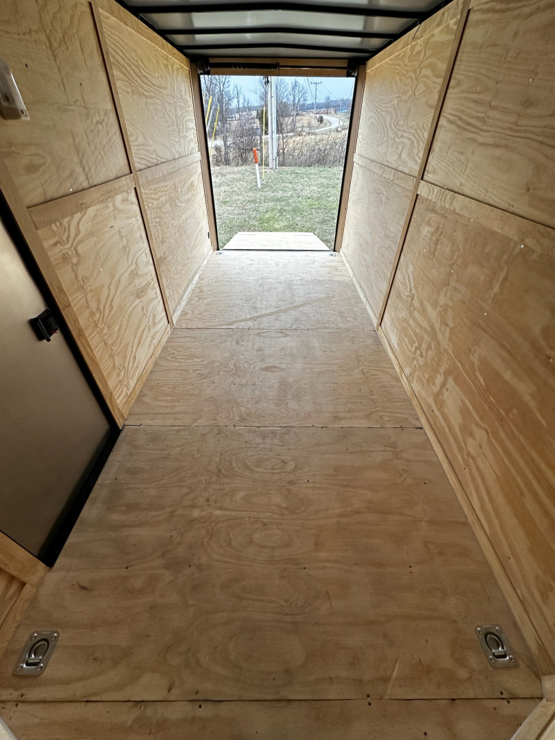 New 2026 Luxe 7x16 Enclosed Trailer- 3500LB Tandem Axle -Charcoal Poly-Blackout