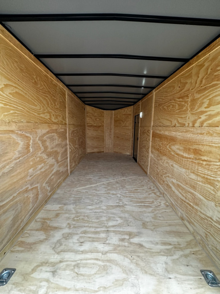 New 2026 Luxe 7x16 Enclosed Trailer- 3500LB Tandem Axle -Charcoal Poly-Blackout