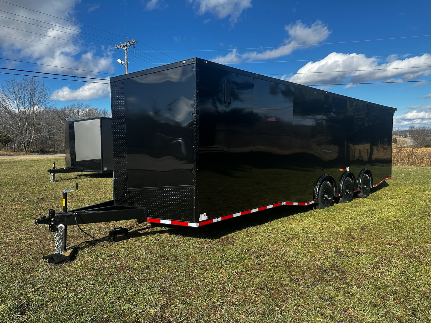 New 2026 Luxe 8.5x28 Car Hauler - 5200LB Triple Torsion Axle - Black Poly- Blackout - Enclosed Car Hauler