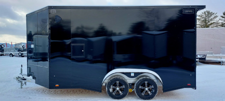 New 8 x 14 + 4' V SNOWMOBILE/CAR HAULER ENCLOSED ALL ALUMINUM 2026 LIGHTNING